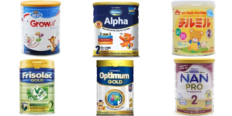 Top sữa công thức phổ biến tại Việt Nam được tin dùng hiện nay